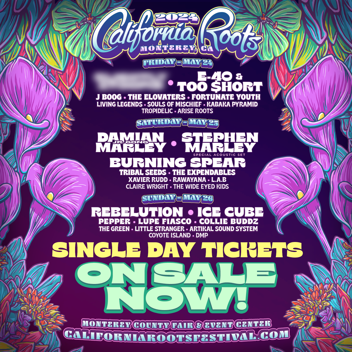 California Roots festival schedule